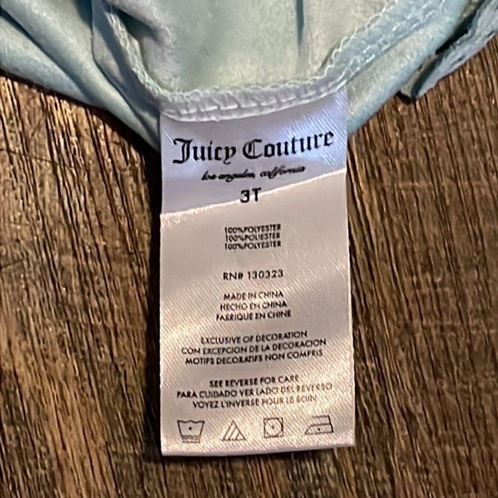 Juicy Couture Girl’s Dress Shirt Suede Like Texture Size 3T - Picture 7 of 8
